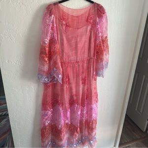 Jill Richards colorful vintage dress